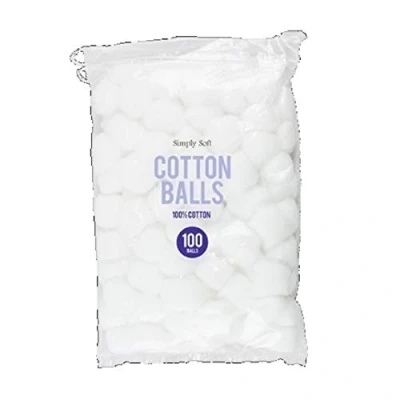 Image of 100 Pure Cotton Balls Make Up Nail Polish Remover Absorbent 100% Wool