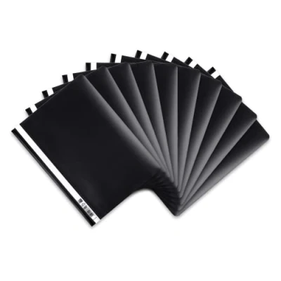 Image of Oxford File Folder A4 Plastic Black Pack of 10