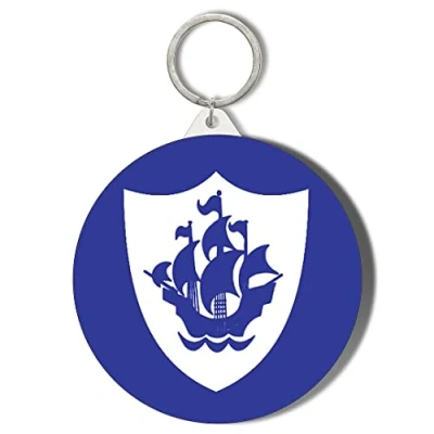 Image of Gift Insanity BLUE PETER BADGE BACKGROUND 58mm Large Keyring