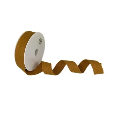 Image of Trimz Cotton Heavy Duty Webbing, Gold, 5m x 30mm