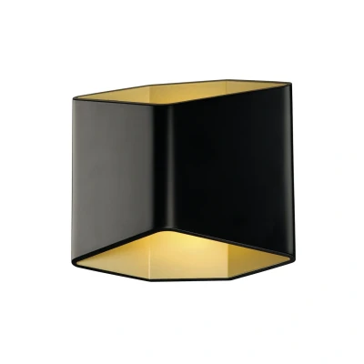 Image of SLV Cariso LED wall light black/brass 16.4cm