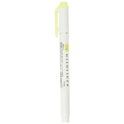 Image of Zebra Highlighter Mildliner, Mild Yellow (WKT7 MY)