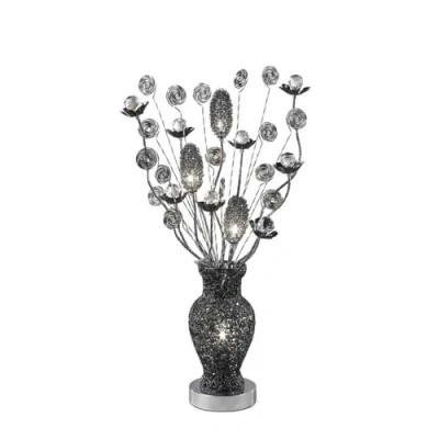Image of Inspired Clearance (DH) Nevada Table Lamp 4 Light G4 Black/Crystal, NOT LED/CFL Compatible