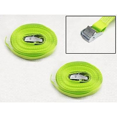 Image of CamBuckle Tie Down Straps Hi Vis 25MM 250KG 5 Metre x2