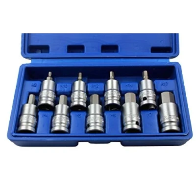 Image of US Pro Bergen 9pc 1/2 Dr Metric Hex Bit Sockets Set
