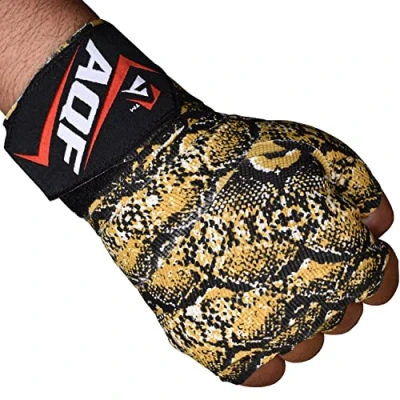Image of AQF Boxing Hand Wraps Bandages Inner Gloves Muay Thai MMA UFC[Snake Skin]
