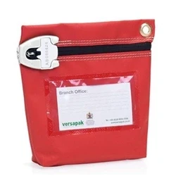 Image of Versapak Small Secure Cash Bag 152x178x50mm RED (CCB0)