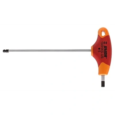 Image of Unior Tool&#039;s Ball End Hexagonal Screwdriver with T Handle 4 Red Head