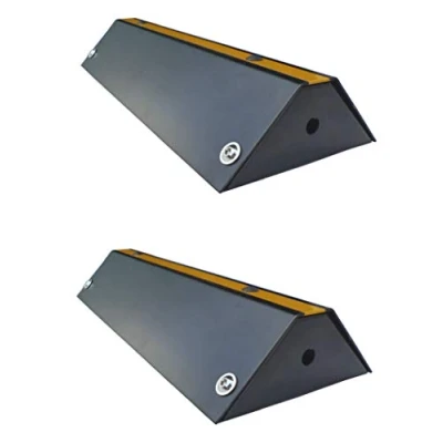 Image of SNS SAFETY LTD Low Profile Steel Wheel Stop for Car Parks and Garages 42x16x7 cm (Pack of 2)