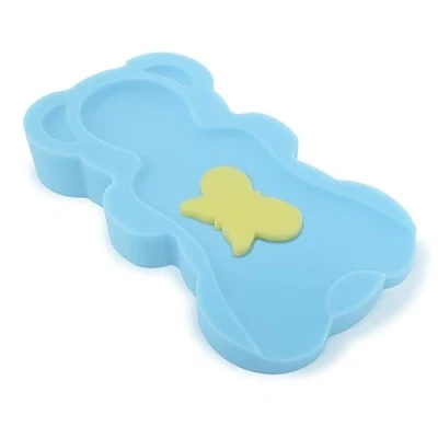 Image of Bathtub Sponge Mat Bath Support for Infant &amp; Baby MIDI Up to 6kg 60cm Tall (Blue)