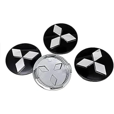Image of 4 pcs Car Hub Centre Caps for Mitsubishi ASX Lancer Outlander Eclipse Pajero 60mm, Wheel Center Cap Hubcaps Trims Accessories