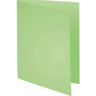 Image of Exacompta Ref 421004E Forever Square Cut Folder with Decal Edge 240 x 320mm in Size, Suitable for Storing A4 Documents, Made from 170gsm Recycled Board Green (Pack of 100)