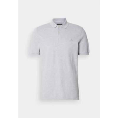 Image of Marc O&#039;Polo Short Sleeve Button Placket Slits Embroide Polo shirt, Men&#039;s, Size: Small, Iron grey melange