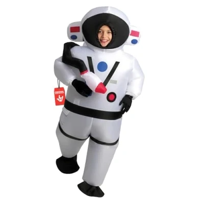 Image of Morph Inflatable Astronaut Costume Kids Space Helmet Blow Up Halloween Costumes for One Size
