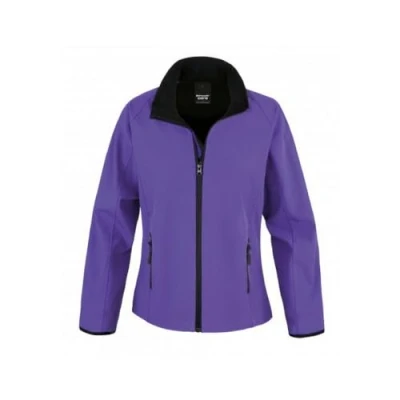 Image of Result Women&#039;s R231F Printable Softshell Jacket Purple/Black, 2X Large/Size 18