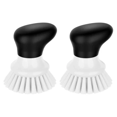 Image of MR.SIGA Dish Scrub Brush, Palm Brush Scrubber with Ergonomic Grip, Scrubbing Kitchen Brushes for Dishes, White, Pack of 2