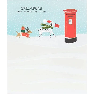 Image of From Across The Miles Special Christmas Greeting Card Xmas Cards