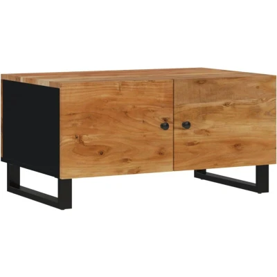 Image of vidaXL Coffee Table 80x50x40 cm Solid Wood Acacia&amp;Engineered