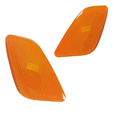Image of KYYET Left+Right Front Fender Side Marker Lights Lamps Assembly Compatible with 1997 2006 Jeep Wrangler TJ Turn Signal Parking Housing 55155629AC 55155628AC (Amber Lens)