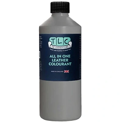 Image of The Leather Clinic All in One Colourant Self Seal Dye Repair Paint Recolour Furniture, Sofas, Car Seats (Grey, 250ml)