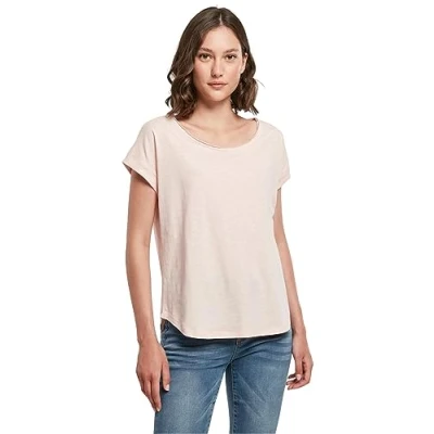 Image of Build Your Brand Women&#039;s Long Slub Tee Pink 4XL