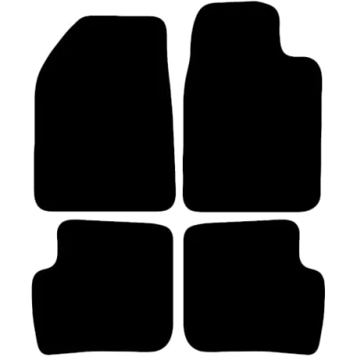 Image of Carsio Tailored Carpet Car Floor Mats For Toyota Yaris 5d 1999 2006 Fit Mat Complete Accessory Black Custom Fitted All Weather, Anti Slip Backing &amp; Trim