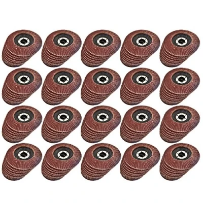 Image of 200 x Flap Discs 40 Grit Angle Grinder 4.5&quot; (115mm) Flat Sanding Grinding AU025