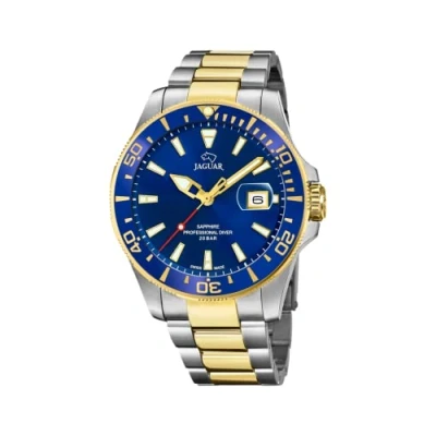Image of JAGUAR Watch Model J863 / C from The Executive Collection, 43.5 mm Blue case with Two Tone Steel Strap for Men J863/C
