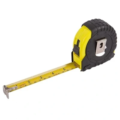 Image of Yellow 10m x 24mm Retractable Tape Measure with Cover By Blackspur