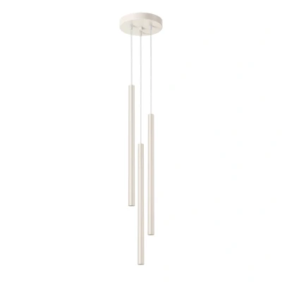 Image of Pastelo Modern Cluster Drop Pendant Lamp 3 Light Beige