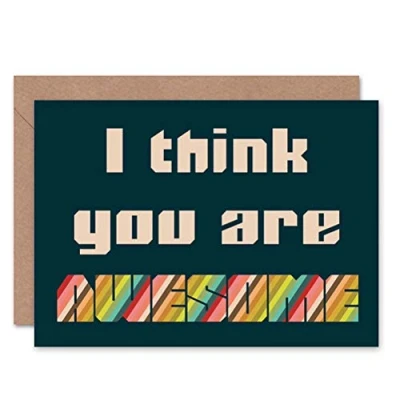 Image of Wee Blue Coo OCCASION FRIENDSHIP YOU ARE AWESOME ART GREETINGS GREETING CARD GIFT