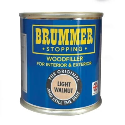 Image of Brummer Wood Filler Light Walnut 250g The Original And Still Best
