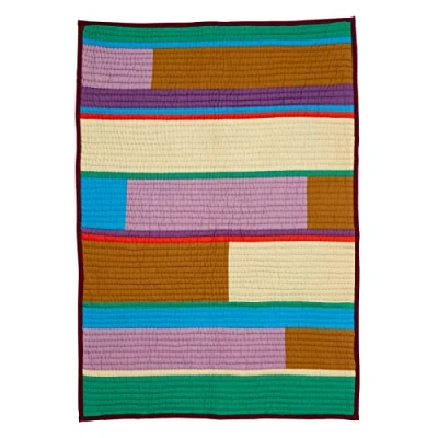 Image of Hübsch Pavilion Plaid Block Burgundy/Multi