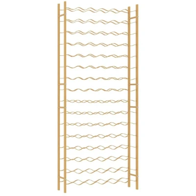 Image of vidaXL Wine Rack for 96 Bottles Gold Metal