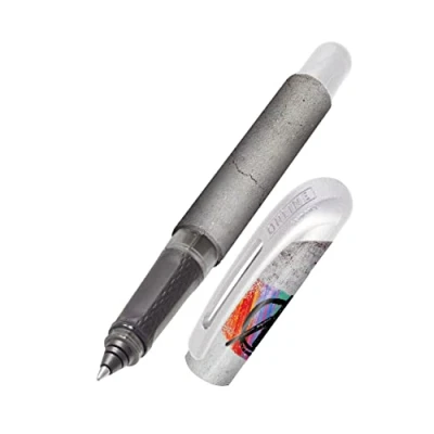 Image of Online ergonomic rollerball pen Peace for school &amp; college │ soft grip part left and right handed standard ink cartridges, refillable pens beginners, pupils, students
