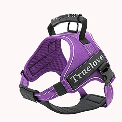 Image of TrueLove Dog Harness No pull Reflective Stitching Ensure Night Visibility, Outdoor Adventure Big Perfect Match Puppy Vest TLH5753 Now Available in 6 Colors Sizes(Purple,S)