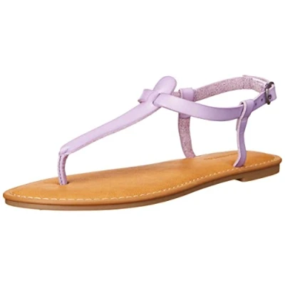 Image of Amazon Essentials Women&#039;s Casual Thong Sandal with Ankle Strap, Lavender, 9 UK