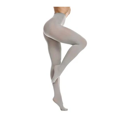 Image of Frola Tights for Women 80 Denier Semi Opaque Solid Color Footed Pantyhose Ladies Tights(S M,Grey)