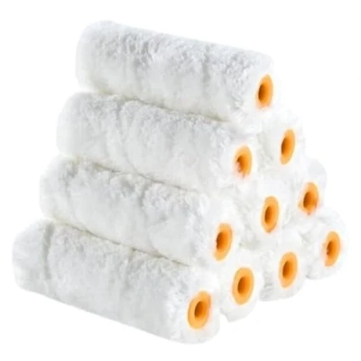 Image of Paint Roller Covers, 4&quot; Sleeves, DIY Covers for Rollers, Naps Brush, Home Painting, Nap Frame, Roller. (4&quot; Emulsion Rollers 10 Pack)