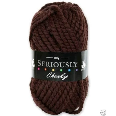 Image of Cygnet SERIOUSLY CHUNKY Knitting Acrylic Yarn / Wool 100g 3583 Chocolate by Swan.