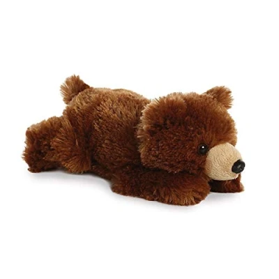 Image of Aurora, 31740, Mini Flopsie Grizzly Bear, 8In, Soft Toy, Brown