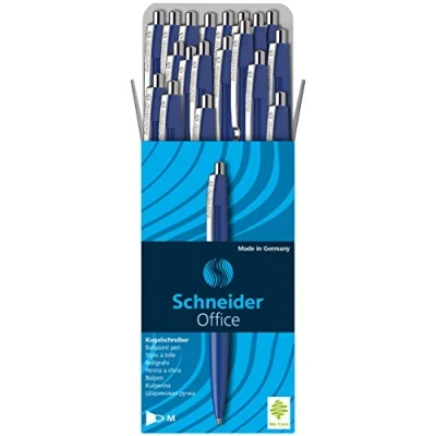 Image of Schneider Office Ballpoint Pens M Tip Pack of 50 Blue