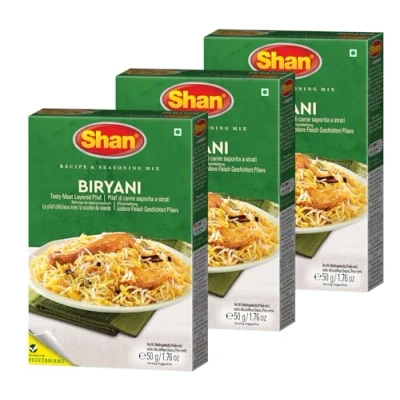 Image of Shan Biryani Masala, 1.76 oz / 50 g, 3 Pack, Brown