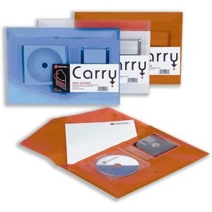 Image of Rexel Carry A4 Plus (Popper Wallet) Disc Folders Translucent (Pack of 3 Assorted Colours)