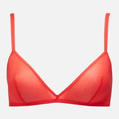 Image of Calvin Klein Unlined Nylon Blend Triangle Bralette XS