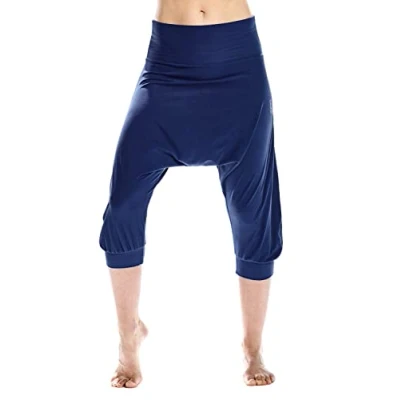 Image of WINSHAPE Women&#039;s Hp201ls Functional Light and Soft ¾ Harem Trousers Casual, Dark Blue, XXL