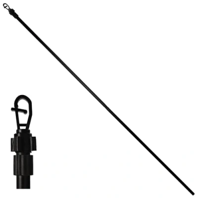 Image of ASAB Adjustable Washing Line Pole 3 Parts Heavy Duty Twist Lock Prop Galvanised Steel Telescopic Clothes 2.4m Extendable Garden Cloths Laundry Support (1 x 2.4m)