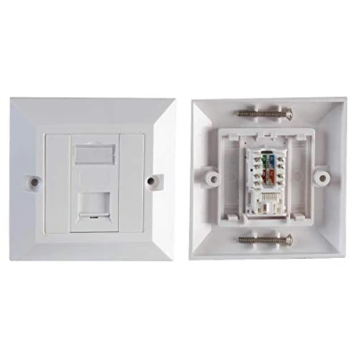 Image of PRO SIGNAL PSG91589 1 Gang Single RJ45 Socket Cat5e Faceplate White