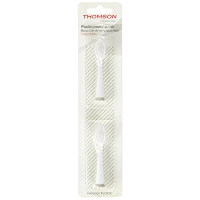 Image of Thomson Replacement Brush Heads Set of 2 for Portable Electric Toothbrush