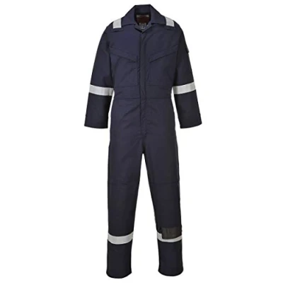 Image of Portwest Araflame Gold Coverall Navy 44